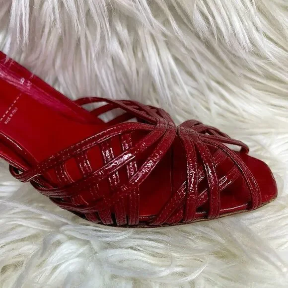 Sigerson Morrison Red Leather Heels​​​ - Picture 10 of 14